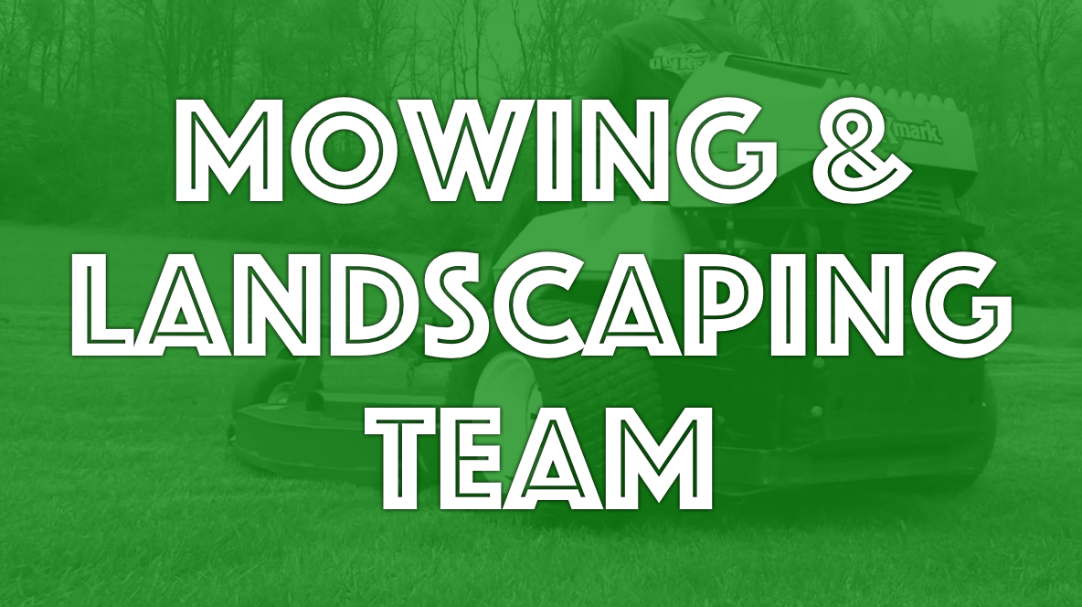 Mowing landscaping team logo