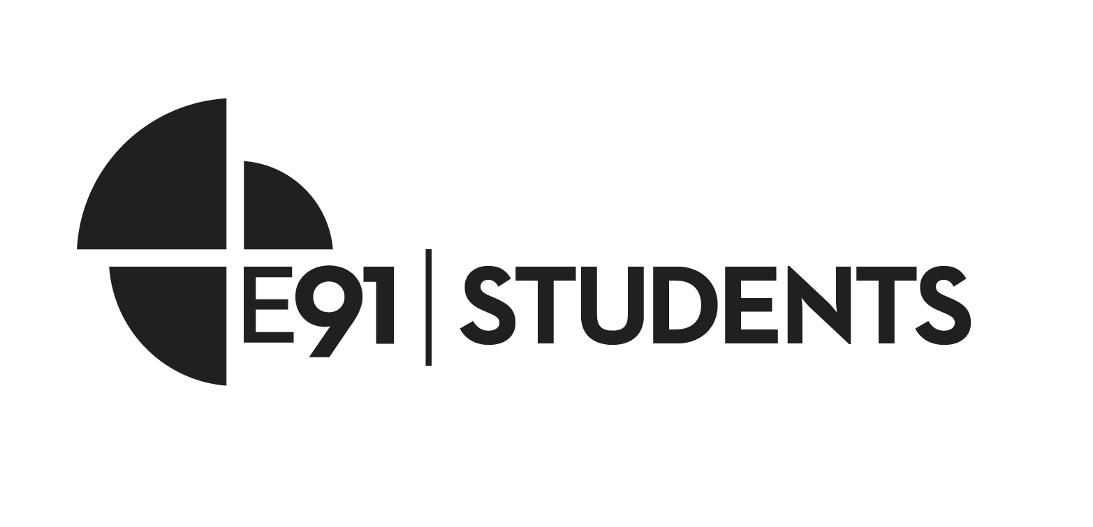 E91 students logo digital black