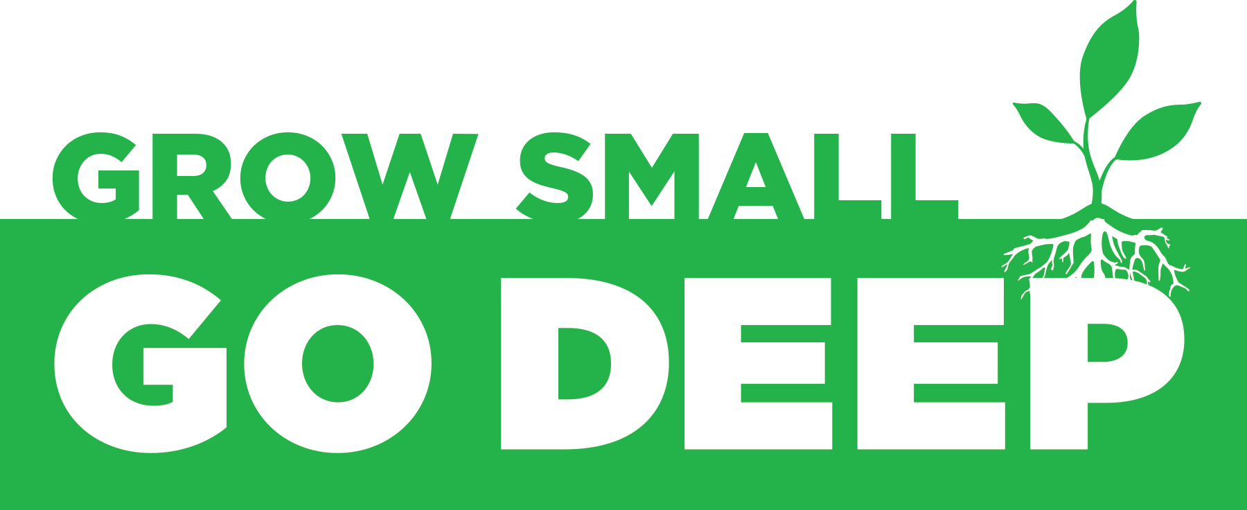 Grow small go deep logo