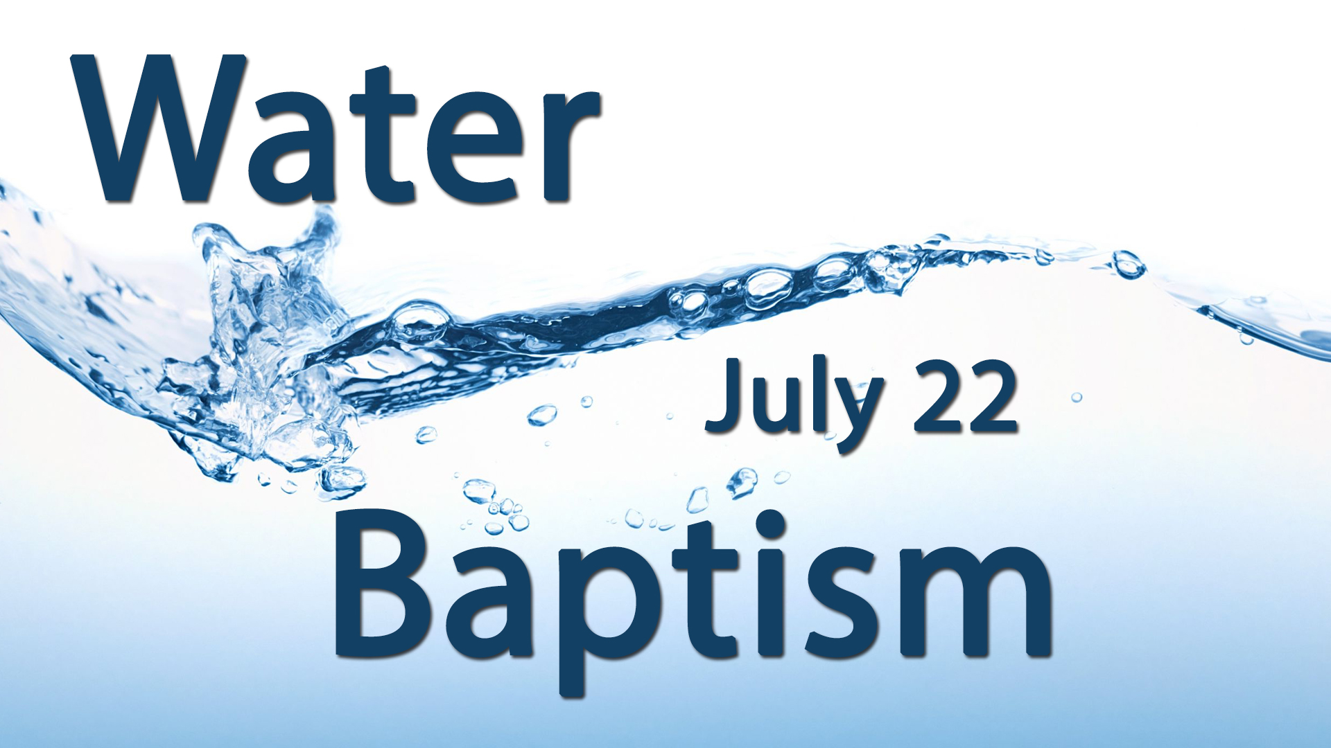 Water baptism