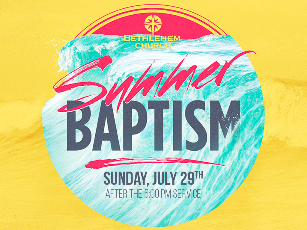 Summer baptism registrations