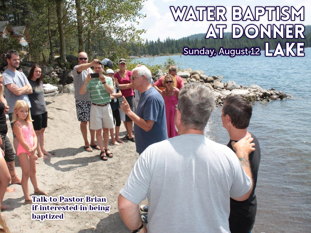 Water baptism at donner lake