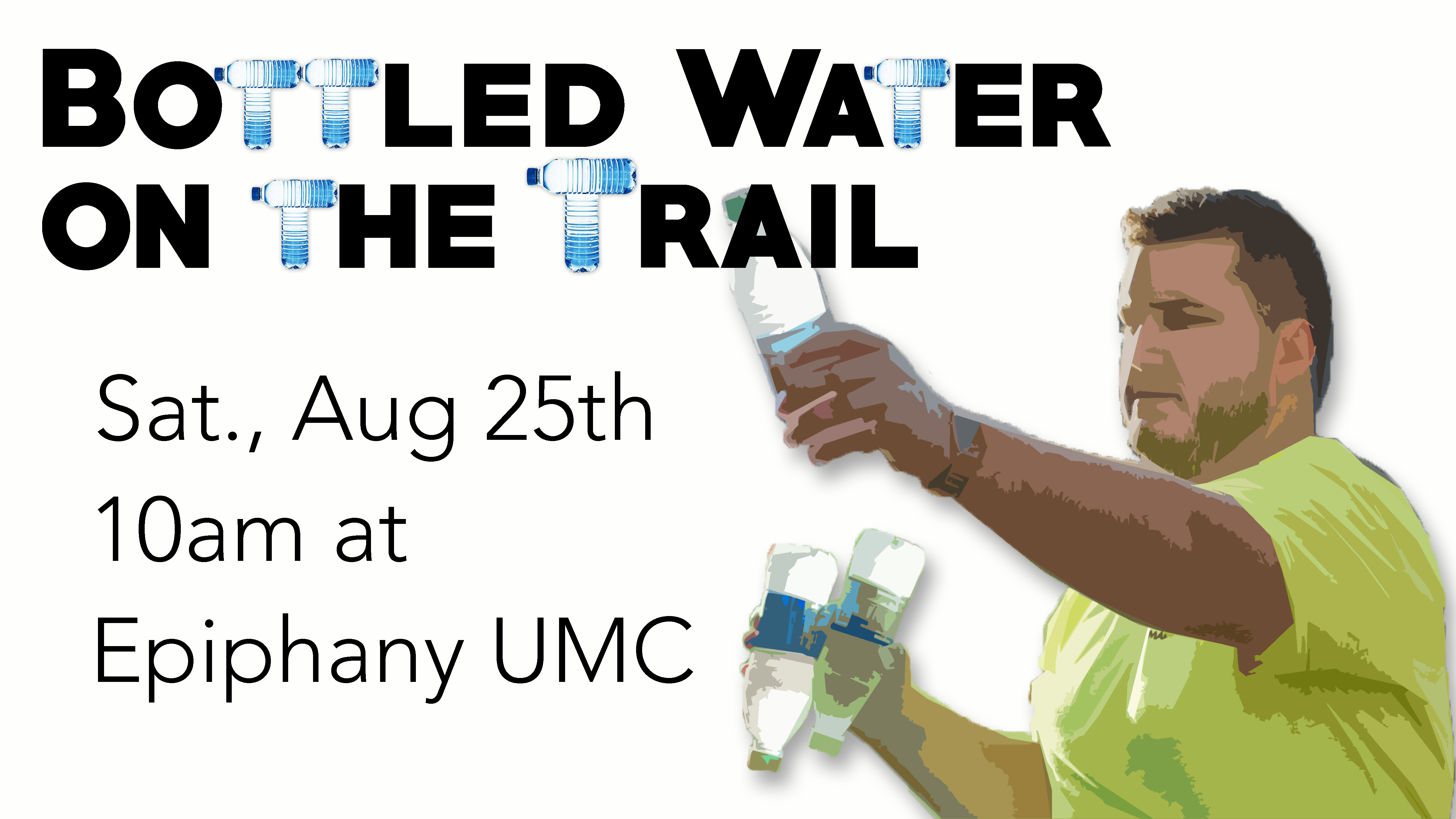 Bottled water on the trail
