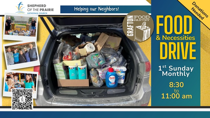 Food Drive for Grafton Food Pantry - Monthly on the 1st Sunday logo