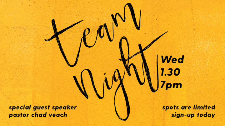 Team Night with Pastor Chad Veach logo image