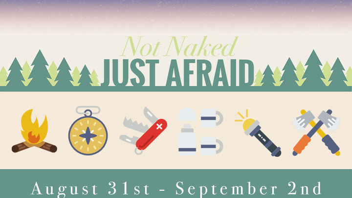 Not Naked Just Afraid Campout logo image