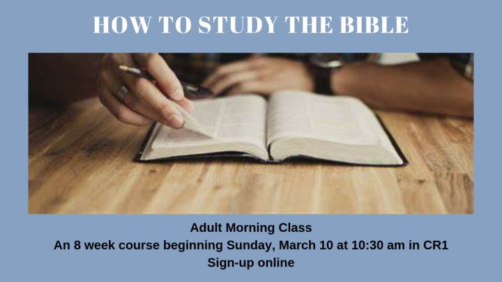 ADULT CLASS | How to Study the Bible logo image
