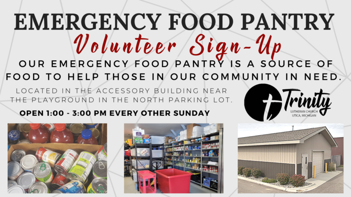 Emergency Food Pantry Volunteer Sign-Up logo