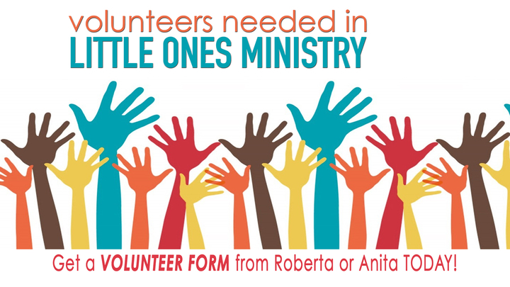 Volunteer to Serve in the Little Ones Ministry logo