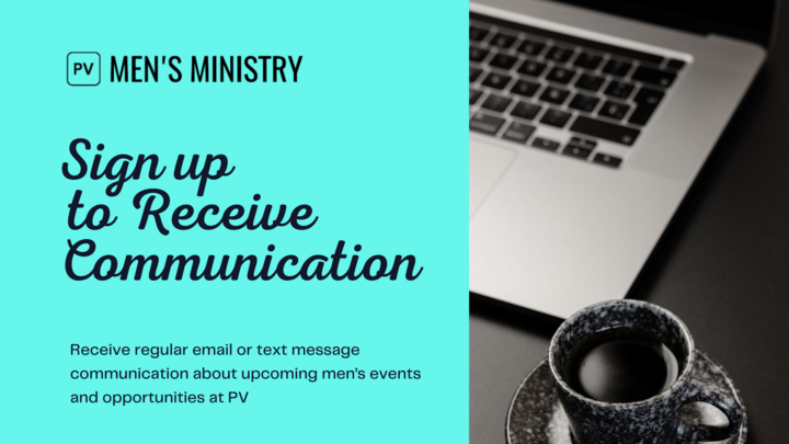 Sign up for Men's Ministry Communication logo