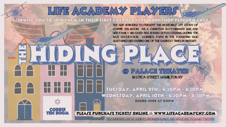 The Hiding Place - Life Academy Players Workshop Performance logo