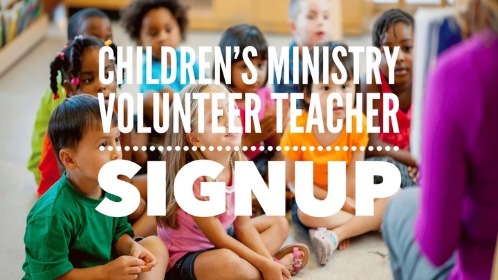 Children's Ministry Volunteer Teacher Signup logo