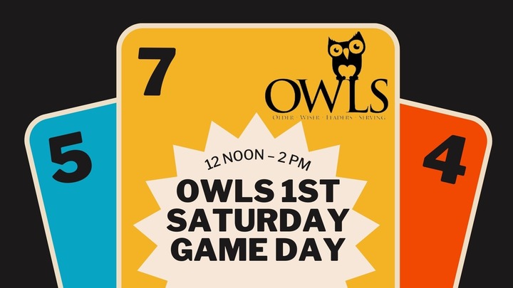 OWLS 1st Saturday Game Day logo