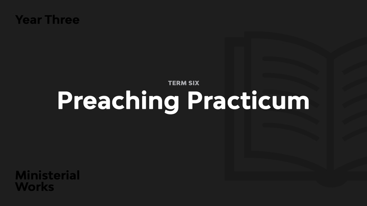 Term 6 - Preaching Practicum logo image