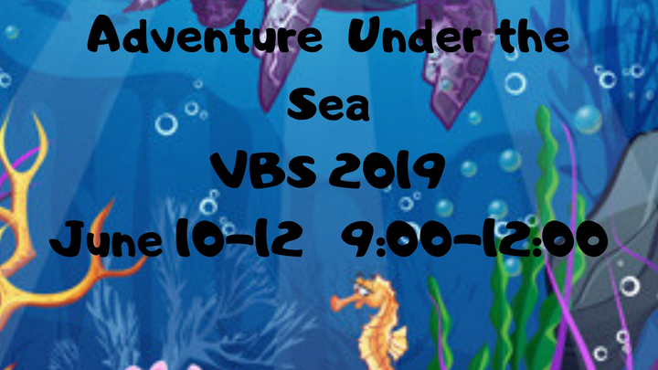 VBS 2019 *Adventures Under The Sea* logo image