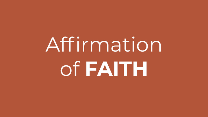 Affirmation of Faith Fall 2019 logo image