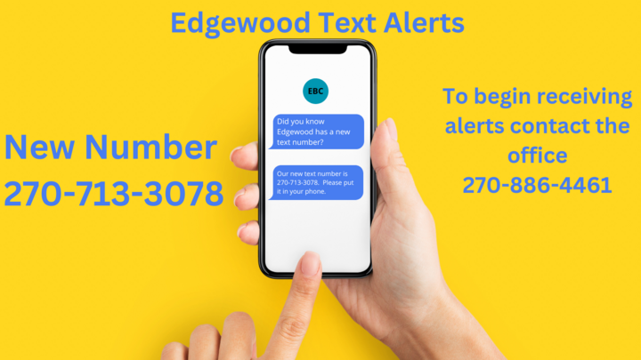 Edgewood New Text Alerts # logo