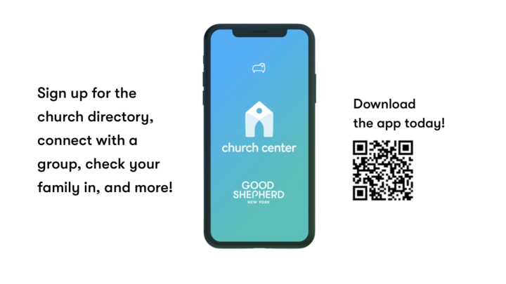 Download the Church Center App and Join the Directory  logo