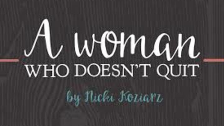 Summer Bible Study: A Woman Who Doesn't Quit by Nicki Koziarz logo image