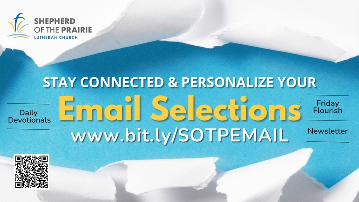 Receive Emails from Shepherd of the Prairie logo