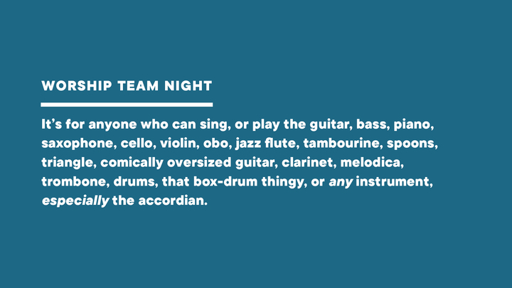 Worship Team Night logo image