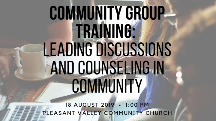 Community Group Training: Leading Discussions and Counseling in Community logo image