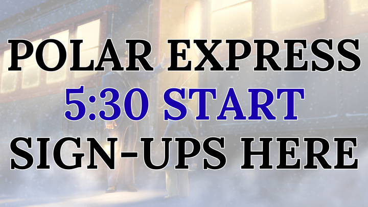 Polar Express Family Experience 5:30 START TIME logo