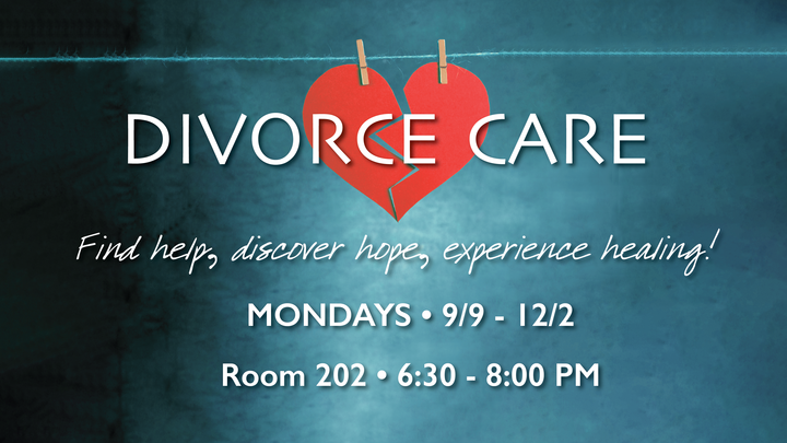 DivorceCare - Mondays, September 9 - December 2, 6:30-8 PM logo image