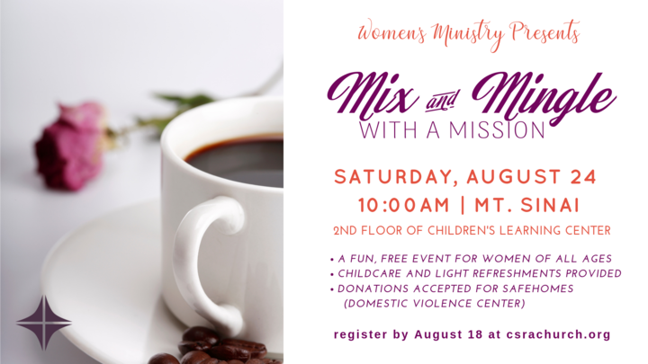 Women's Mix & Mingle with a Mission August 2019 logo image