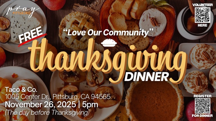 FREE Thanksgiving Dinner: Love Our Community logo