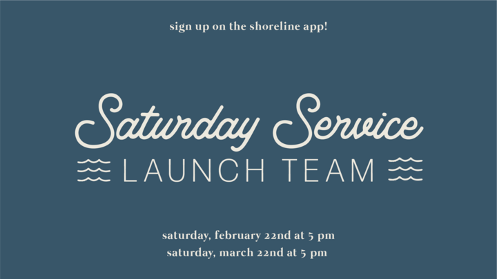 Saturday Service Launch Team logo