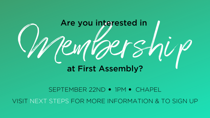 Membership Class - September 22nd logo image