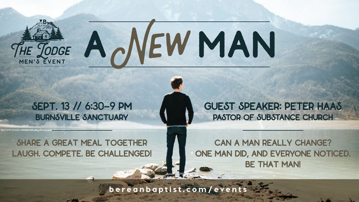 Men's LODGE Night | "A New Man!" logo image
