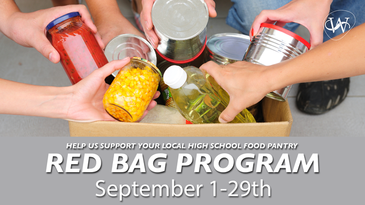 Red Bag Food Drive Month logo image