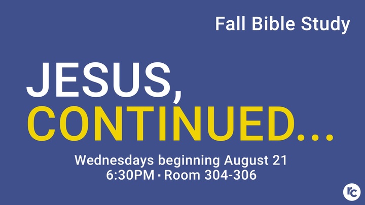 Bible Study - Jesus, Continued... logo image