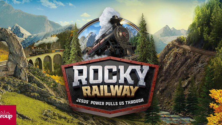 Rocky Railway Vacation Bible School logo image