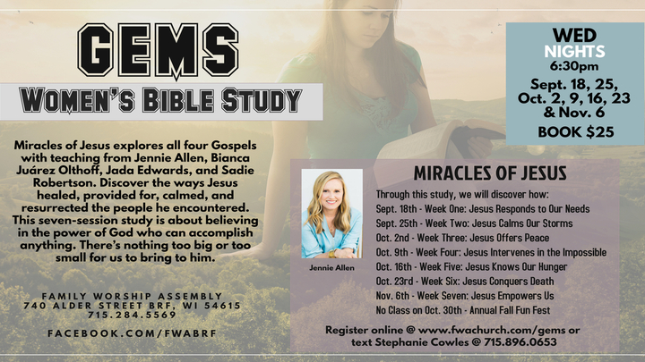 GEMS Women's Bible Study: Miracles of Jesus logo image