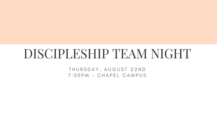 Discipleship Team Night logo image