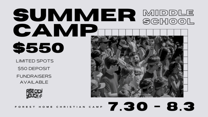 Middle School Camp: Forest Home 2025 logo