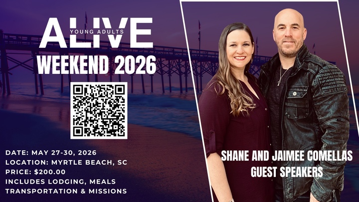Alive Young Adults Weekend 2026 logo