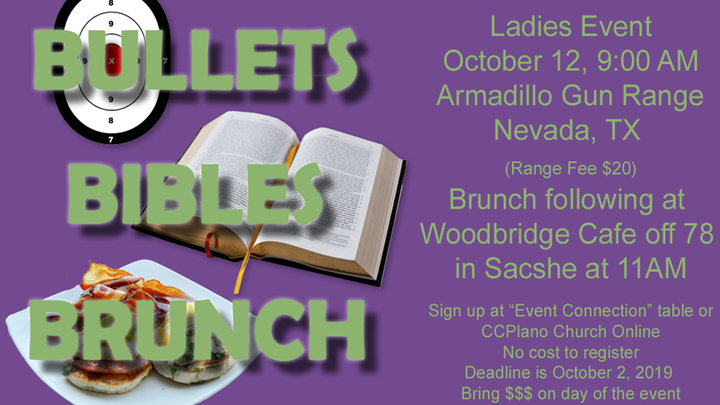 Bullets, Bibles & Brunch - Ladies Event logo image
