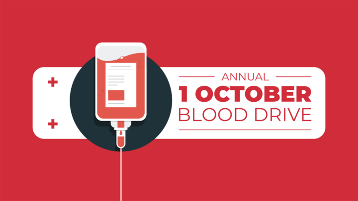 1 October Memorial Blood Drive logo image