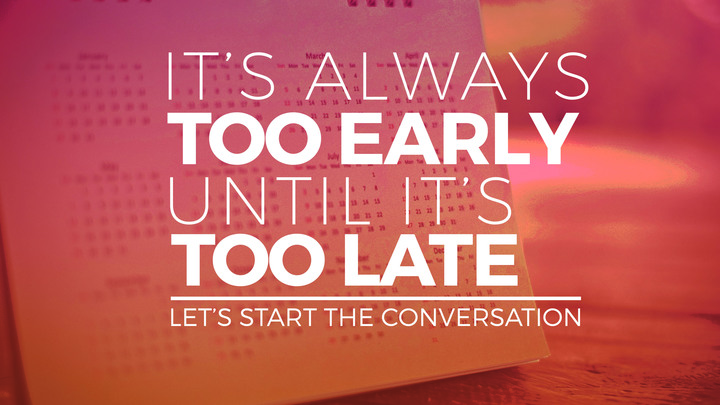 It's Always Too Early Until It's Too Late logo image