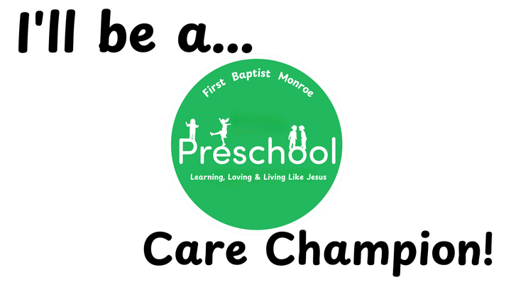 I'll Be A Preschool Care Champion!  logo