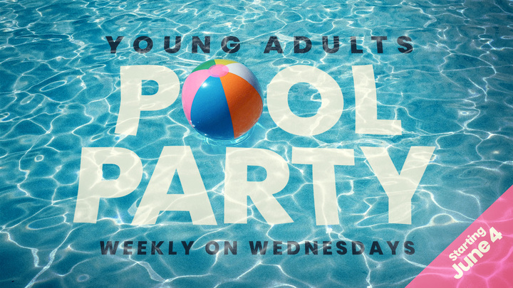 Young Adults Pool Party  logo