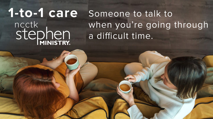 Need someone to talk to? Stephen Ministers provide 1-to-1 care. logo