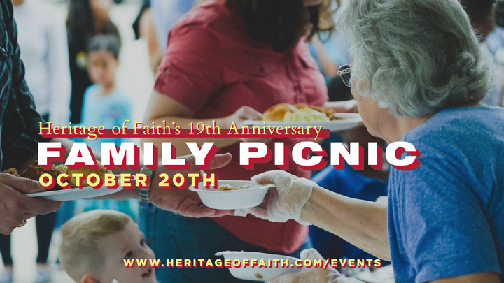 Heritage of Faith 19th Anniversary Family Picnic logo image