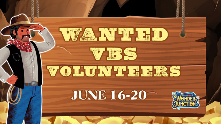 Wonder Junction 2025 - VBS Volunteer Registration logo