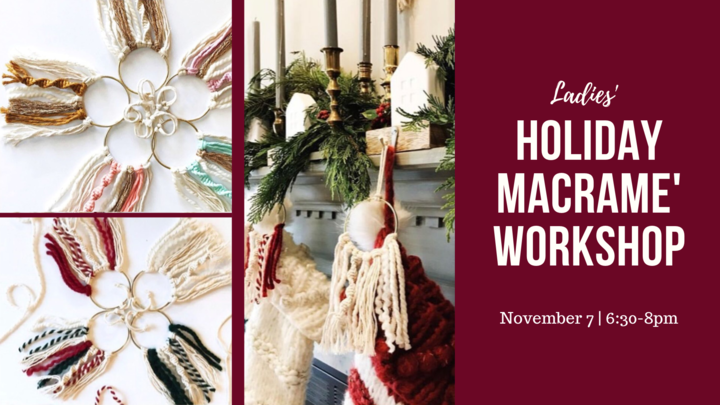 Ladies' Holiday Macrame' Workshop logo image