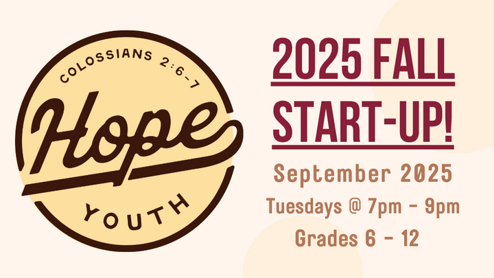 Hope Youth Registration & Permission 2025-2026 logo